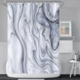thumbnail image 1 of Watercolor Cyan Marble Shower Curtain for Bathroom Modern Luxury Waterproof Polyester Shower Curtains Abstract Gradient Artistic Aesthetic Shower Curtain with Hooks Decorative, 72x72 Inch, 1 of 6