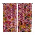 thumbnail image 1 of Watercolor Dahlia Kitchen Curtains Window Panels, Floral Modern Abstract Oil Painting Art Insulated Window Treatment Curtain, Grommet Curtains for Bedroom/Living Room/Bathroom, 2 Piece 42"Wx63"L, 1 of 8