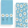 thumbnail image 1 of Watercolor Daisy Flower Kitchen Dish Towel 18 x 28 Inch Set of 2, Love Hope Faith Spring Summer Floral Tea Towels Dish Cloth for Cooking Baking, 1 of 6