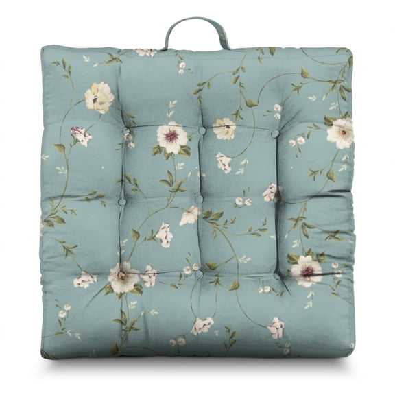 Watercolor Daisy & Lavender Pillow 22x22 Inch Boho Cushion, Artistic Floral Mix, Lightweight for Balcony