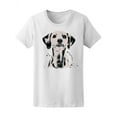 thumbnail image 1 of Watercolor Dalmatian Dog Dots T-Shirt Women -Image by Shutterstock, Female Large, 1 of 2
