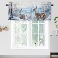 thumbnail image 1 of Watercolor Deer Curtain Valances Winter Forest Dreamy Snowy Tree Nature Scenery Window Valance for Bedroom Bathroom Living Room Dining Room Valances Set 54 by 18 in, 1 Panel, 1 of 6