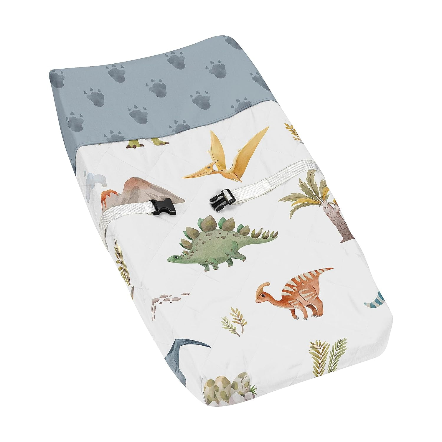 Watercolor Dinosaur Dino Baby Boy Changing Pad Cover Infant Newborn