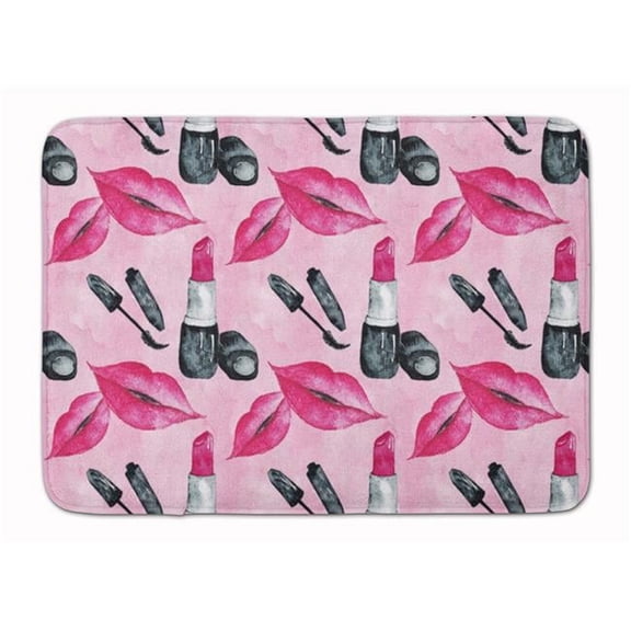 Watercolor Diva Lipstick Machine Washable Memory Foam Mat