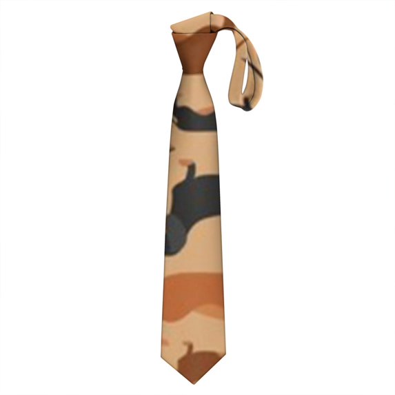 Watercolor Dog Art Necktie - Vintage Dog Print Satin Formal Tie for Men - Wedding Tie
