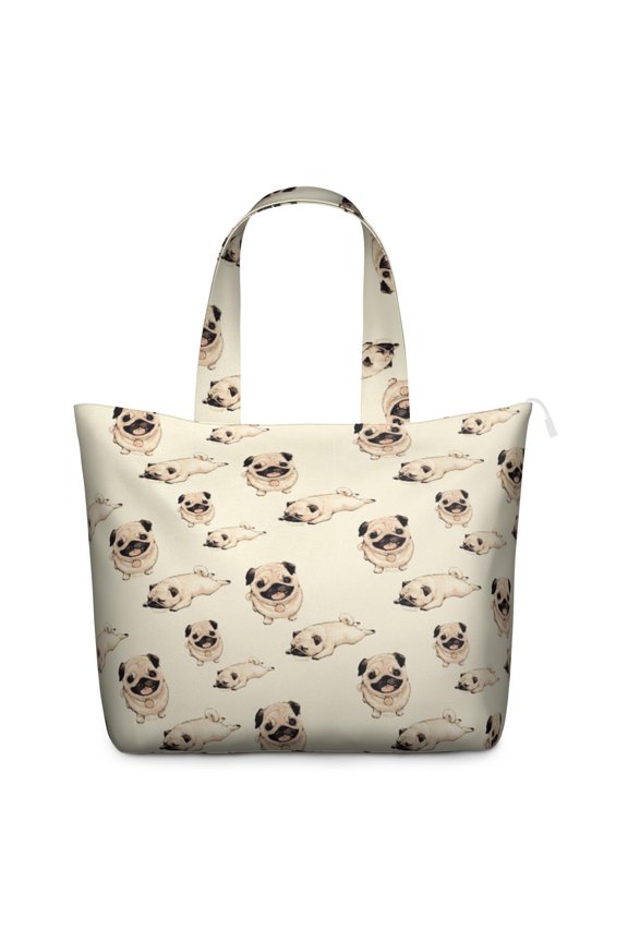 Watercolor Dog Art Travel Bag, Adorable Puppy Print Carry-on Tote, Lightweight and Weekender for Animal Lovers