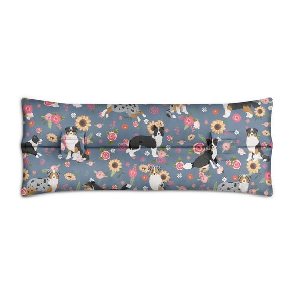 Watercolor Dog Artwork Mastectomy Pillow for Car - Post Surgery Seatbelt Cushion - Soft Pressure Relief Pad for Breast Surgery