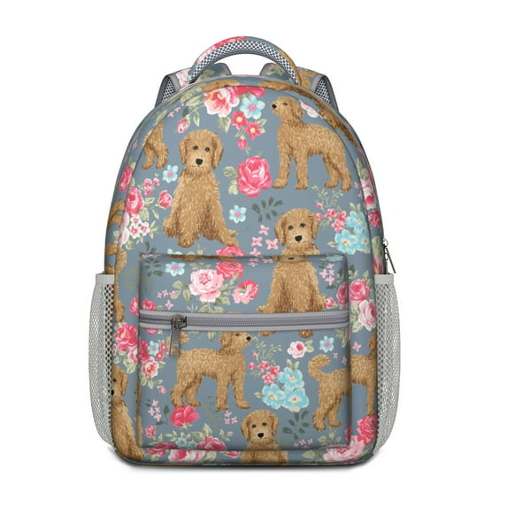Watercolor Dog Lovers Backpack – Funny Puppy Illustration Bookbag for Elementary Students