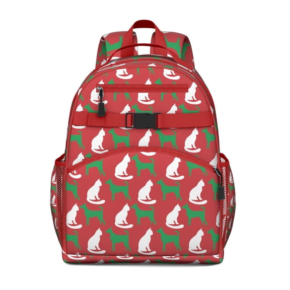 Watercolor Dog Pattern Backpack Cute Pet Design with Abstract Artistic Elements for Toddlers