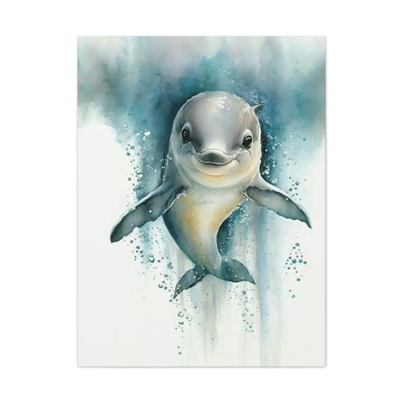 Watercolor Dolphin Painting - Nursery Collection - Bedtime Stories