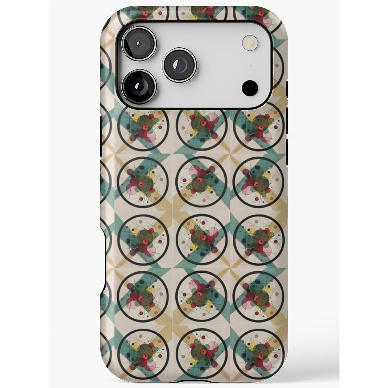 Watercolor Dot Clusters and Geometric Circles Tough Phone Case ...