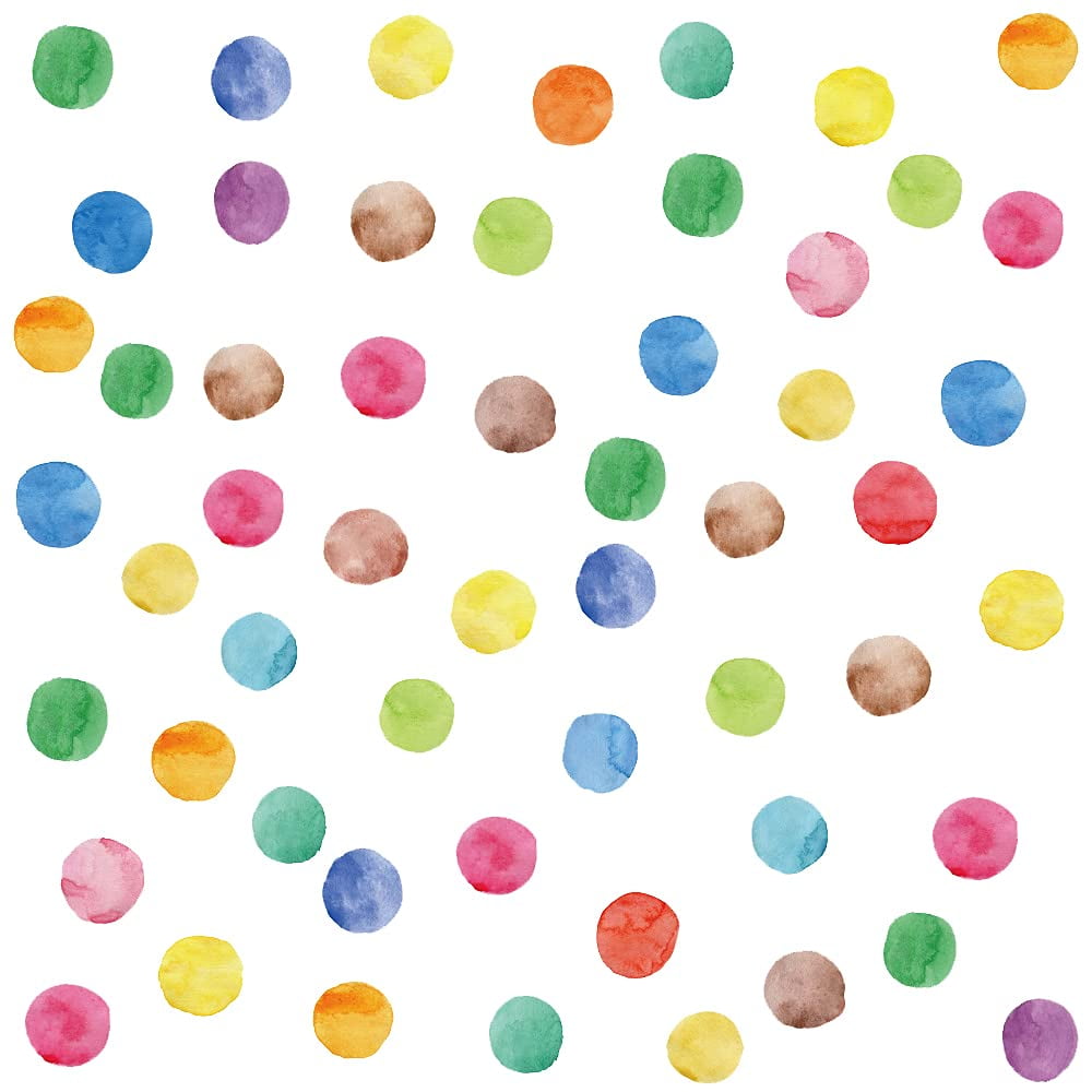 Watercolor Dots Wall Decals MLM Colorful Round Wall Stickers