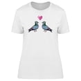 thumbnail image 1 of Watercolor Doves With Heart T-Shirt Women -Image by Shutterstock, Female Medium, 1 of 2
