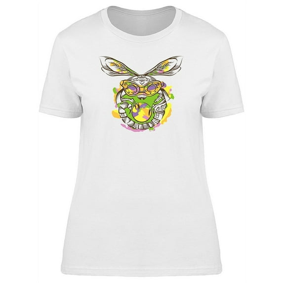 Watercolor Dragonfly Doodle T-Shirt Women -Image by Shutterstock, Female XX-Large