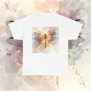 Watercolor Dragonfly Graphic Tee: Celestial Boho Unisex T-Shirt