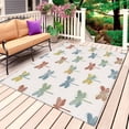 thumbnail image 1 of Watercolor Dragonfly Outdoor Rug 4x6 Ft, Non Slip Washable Area Rug, Country Farmhouse Animal Beige Patio Rugs Carpet Runner, Large Floor Mat for Indoor/Outdoor Deck Porch Camping, 1 of 8