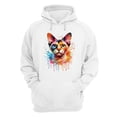 thumbnail image 1 of Watercolor Drip Devon Rex Pop Art Colorful Portrait Artwork Hoodie Unisex Merch Hoodies Cat Lover Kitten Owner Gifts - 01009, 1 of 6