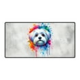 thumbnail image 1 of Watercolor Drip Maltese Pop Art Colorful Portrait Artwork Desk Mat Full Keyboard Mouse Pad Maltese Dog Lover Gifts Idea Large Mousepad - 01009, 1 of 5