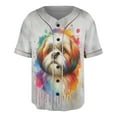 thumbnail image 1 of Watercolor Drip Shih Tzu Pop Art Colorful Portrait Artwork All Over Print 3D Baseball Shirt Lion Dog Lover Gifts Softball Sport - 01009, 1 of 6