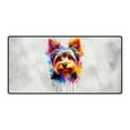 thumbnail image 1 of Watercolor Drip Yorkshire Terrier Pop Art Colorful Portrait Artwork Desk Mat Full Keyboard Mouse Pad Yorkie Dog Lover Gifts Large Mousepad - 01009, 1 of 5