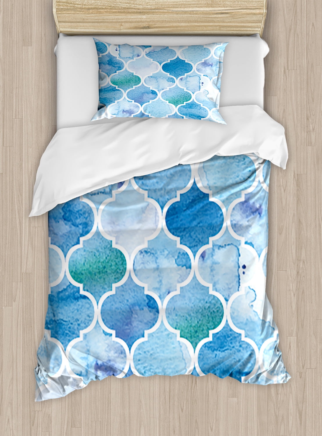 Colorful Mosaic Print Pattern Duvet Cover Bedding Set