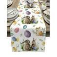 Watercolor Easter Eggs And Flowers Table Runner ration Home r Dinner