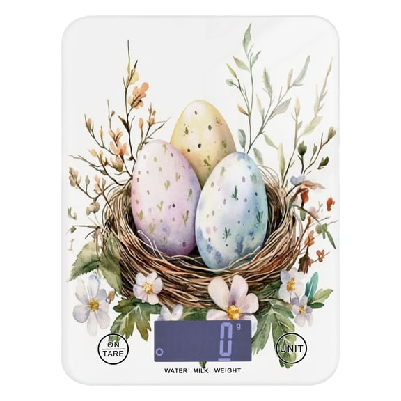 Watercolor Easter Eggs Food Scale Digital Kitchen Scale Waterproof Grams Ounces lbs for For Baking and Cooking