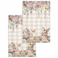thumbnail image 1 of Watercolor Easter Kitchen Dish Towels for Drying Dishes Set of 2, Cute Rabbits Flowers Butterfly Orange Plaid Waffle Weave Microfiber Hand Tea Bathroom Towels Quick Dry & Absorbent Towel 15.7x23.6, 1 of 7