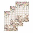 thumbnail image 1 of Watercolor Easter Kitchen Dish Towels for Drying Dishes Set of 3, Cute Rabbits Flowers Butterfly Orange Plaid Waffle Weave Microfiber Hand Tea Bathroom Towels Quick Dry & Absorbent Towel 15.7x23.6, 1 of 7