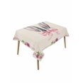 thumbnail image 1 of Watercolor Easter Rectangle Tablecloth, Cute Rabbits Ears Flowers Bow Spring Beige Waterproof & StainResistant Tablecloth, Washable Oil-proof Table Cover for Dining/Party/Wedding/Buffet 52x70 In, 1 of 9