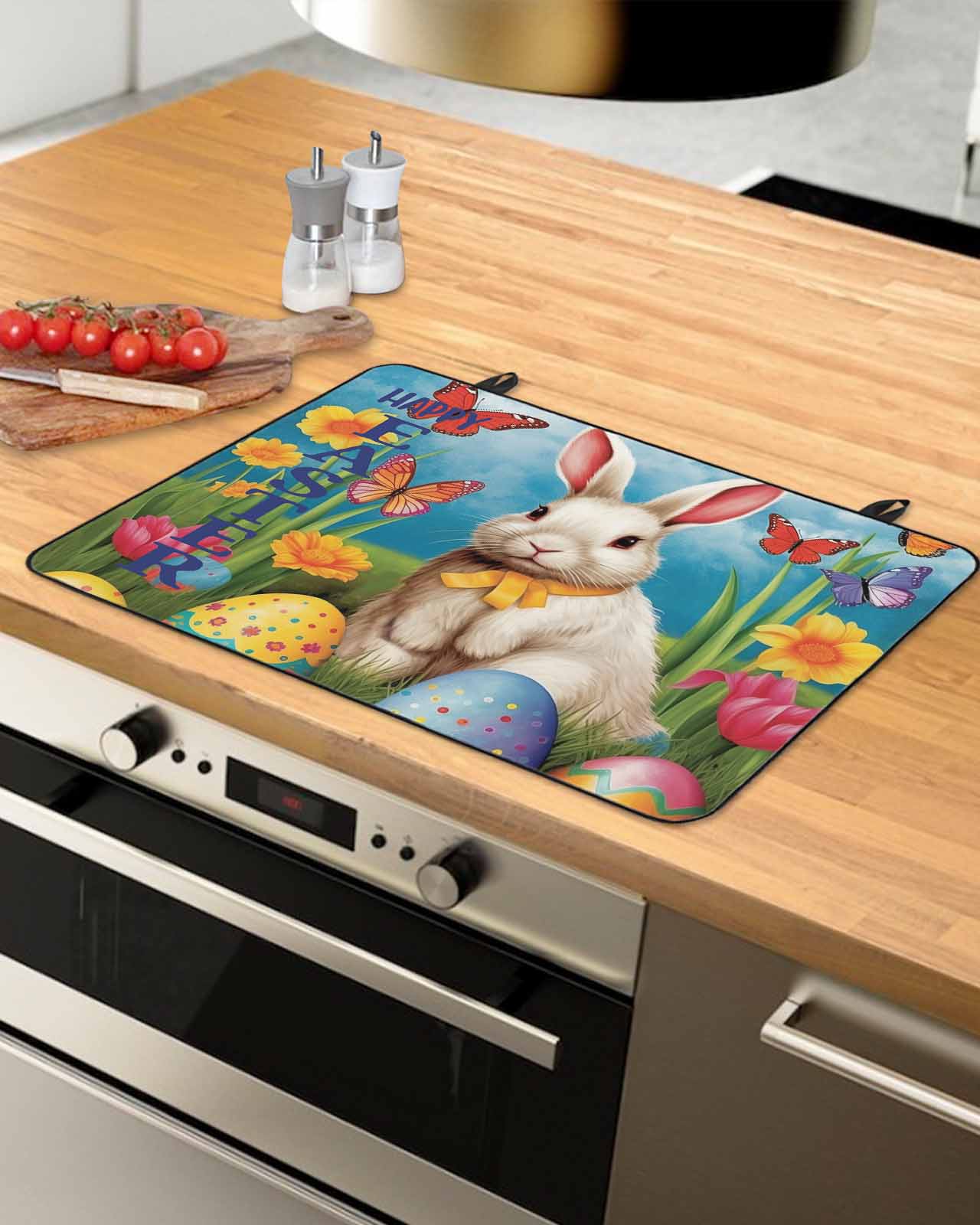 Watercolor Easter Stove Top Covers for Electric Stove, Heat Insulation