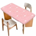 thumbnail image 1 of Watercolor Easter Table Cloths for 5 Foot Rectangle Tables, Cute Rabbits Eggs Cartoon Pink Patio Waterproof Elastic Fitted Tablecloths, Washable Rectangular Table Cover for Camping, 1 of 8