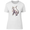 thumbnail image 1 of Watercolor Egyptian Mau Cat T-Shirt Women -Image by Shutterstock, Female Large, 1 of 2