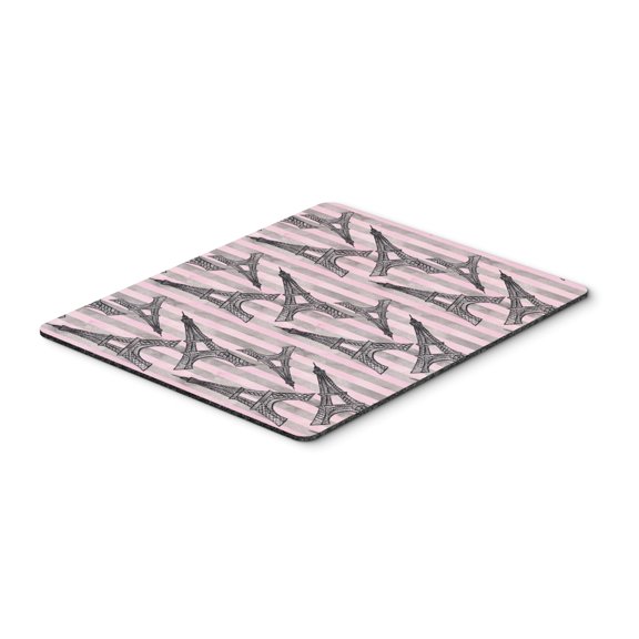 Watercolor Eiffel Tower and Stripes Mouse Pad Hot Pad or Trivet