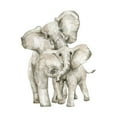 Watercolor Elephant Wall Stickers Jungle Animal Wall Decals Heads for