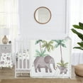 thumbnail image 1 of Watercolor Elephants 4 Piece Brushed Microfiber and Cotton Crib Bedding Set Boy or Girl Gender Neutral Unisex by Sweet Jojo Designs, 1 of 6