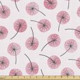 thumbnail image 1 of Watercolor Fabric by the Yard, Pastel Spring Pattern with Hand Painted Dandelions, Decorative Upholstery Fabric for Chairs & Home Accents, Pink Rose by Ambesonne, 1 of 5