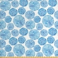 thumbnail image 1 of Watercolor Fabric by the Yard Upholstery, Japanese Flower Circle Petal Pattern Spring Inspired Hand Drawn Eastern, Decorative Fabric for DIY and Home Accents, Sky Blue by Ambesonne, 1 of 4
