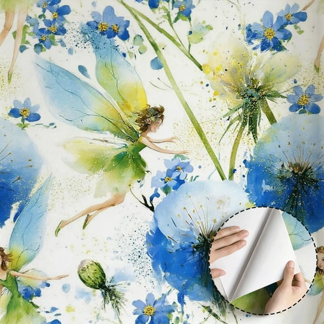 Watercolor Fairy Floral Wallpaper，