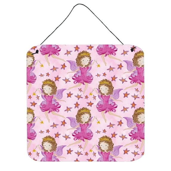 Watercolor Fairy Princess on Pink Wall or Door Hanging Prints