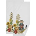 thumbnail image 1 of Watercolor Farmhouse Scarecrow Hand Towels, Autumn Pumpkin Sunflower Kitchen Towel 2 PCS Ultra Soft and Absorbent Fingertip Face Bath Towels for Spa & Hotel, 28.3"x 14.4", 1 of 5