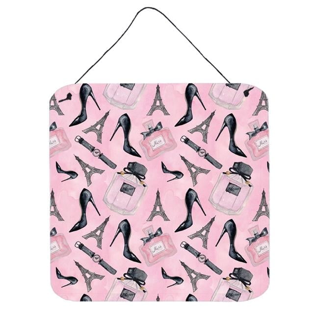 Watercolor Fashion Diva Shoes & Accessories Wall or Door Hanging Prints, 6 x 6 in.