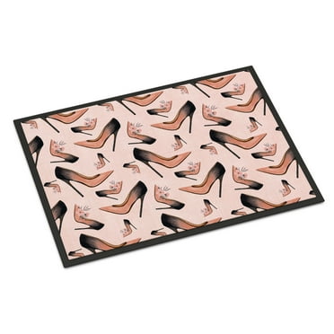 Watercolor Fashion Diva Shoes Doormat 24x36