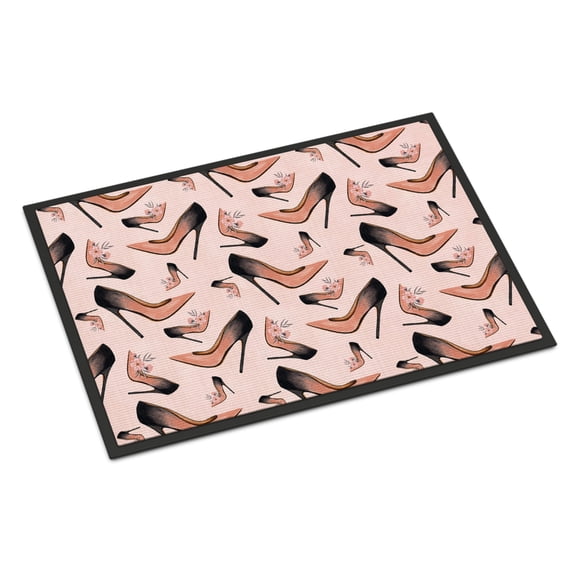 Watercolor Fashion Diva Shoes Door Mat