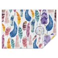 thumbnail image 1 of Watercolor Feather and Dreamcatcher Pattern Rectangle Tablecloth 60"x84",Waterproof Polyester Rectangle Table Cloth, Wipeable Spillproof Polyester Tablecloth for Dining, Camping, Indoor and Outdoor, 1 of 5