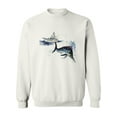 thumbnail image 1 of Watercolor Fisher And Swordfish Sweatshirt Men -Image by Shutterstock, Male 4X-Large, 1 of 4