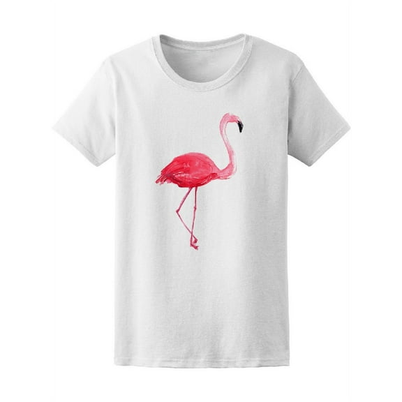 Watercolor Flamingo  T-Shirt Women -Image by Shutterstock, Female XX-Large