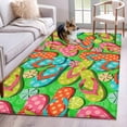 thumbnail image 1 of Watercolor Flip Flop Area Rugs 2.7'x5', Washable Small Throw Rugs for Kitchen Bedroom, Ocean Beach Slippers Summer Indoor Outdoor Rug Non-Slip Low Pile Carpet Runner Reversible Floor Mats, 1 of 8