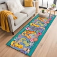 thumbnail image 1 of Watercolor Flip Flops 2'x6' Runner Rugs for Hallway Kitchen Bedside Non Slip, Summer Ocean Coral Starfish Floral Green Entryway Rug Runners with Rubber Backing, Long Carpet Runner for Laundry Room, 1 of 8