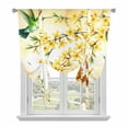 thumbnail image 1 of Watercolor Floral Balloon Curtains for Bedroom/Front Door/Bathroom, Yellow Flower Hummingbirds Botanical Spring Tie Up Curtains 63 Inch Length Kitchen Curtains Shades for Windows 46"x63", 1 of 8
